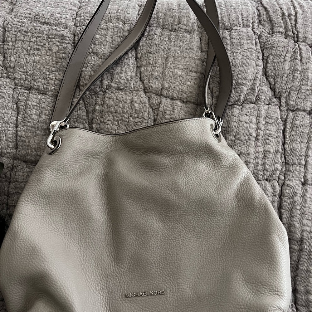 Michael Kors Taupe Leather Shoulder Bag